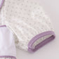 Purple ballet embroidery girl set