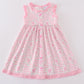 Pink barbie print girl dress
