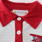 Sage stripe plane embroidery boy shirt
