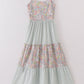 Sage pastel floral harmony mom&me gingham dress