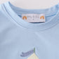 Blue carousel applique boy set