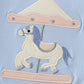 Blue carousel applique boy set