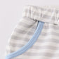 Blue carousel applique boy set