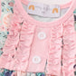 Green garden serenity print girl bloomer set