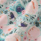 Green garden serenity print girl bloomer set