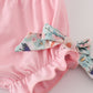 Green garden serenity print girl bloomer set