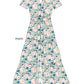 Green garden serenity print mom dress