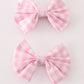 Pink piggie hair bow