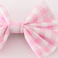 Pink piggie hair bow