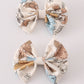 Floral print 2pc hair bow