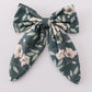 Green forest bloom print girl sailor bow