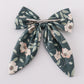Green forest bloom print girl sailor bow