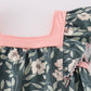 Green forest bloom print girl bloomer set