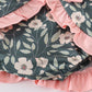 Green forest bloom print girl bloomer set
