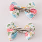 Floral print hair bow