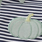 Sage pumpkin embroidery stripe boy set