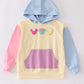 Color blocked character french knot mom & me hoodie top