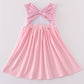 Pink puppy embroidery girl dress