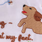 Pink puppy embroidery girl bubble
