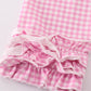 Pink puppy embroidery girl set