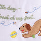 Green puppy embroidery boy set