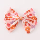 Pumpkin floral print 1pc hair bow