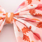 Pumpkin floral print 1pc hair bow