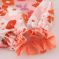 Pumpkin floral print bow girl bubble