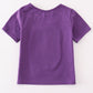 Purple LSU tiger sequin mom&me top