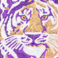 Purple LSU tiger sequin mom&me top