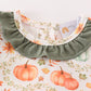 Green pumpkin ruffle girl bubble