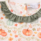 Green pumpkin ruffle girl pants set