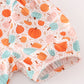 Orange pumpkin print mom dress