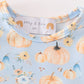 Pumpkin print ruffle girl bubble