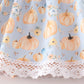 Pumpkin print ruffle girl bubble