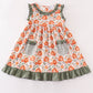 Green pumpkin ruffle dress