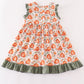 Green pumpkin ruffle dress