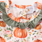 Green pumpkin ruffle baby set