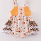 Orange pumpkin leopard ruffle bubble