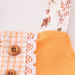 Orange pumpkin leopard ruffle bubble