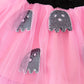 Black halloween boo sequin tutu skorts set