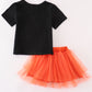 Halloween trick or treat ghost sequin tutu skorts set