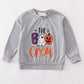 Grey the boo crew mom&me top