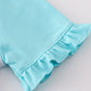Mint princess bow print girl top