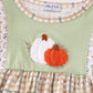 Sage pumpkin french knot girl pants set