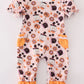 Happy halloween girl romper