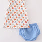 Blue pumpkin baby boy bloomers set