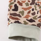 Sage camouflage deer applique pants set