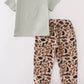 Sage camouflage deer applique pants set