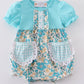 Blue aqua meadow girl bubble